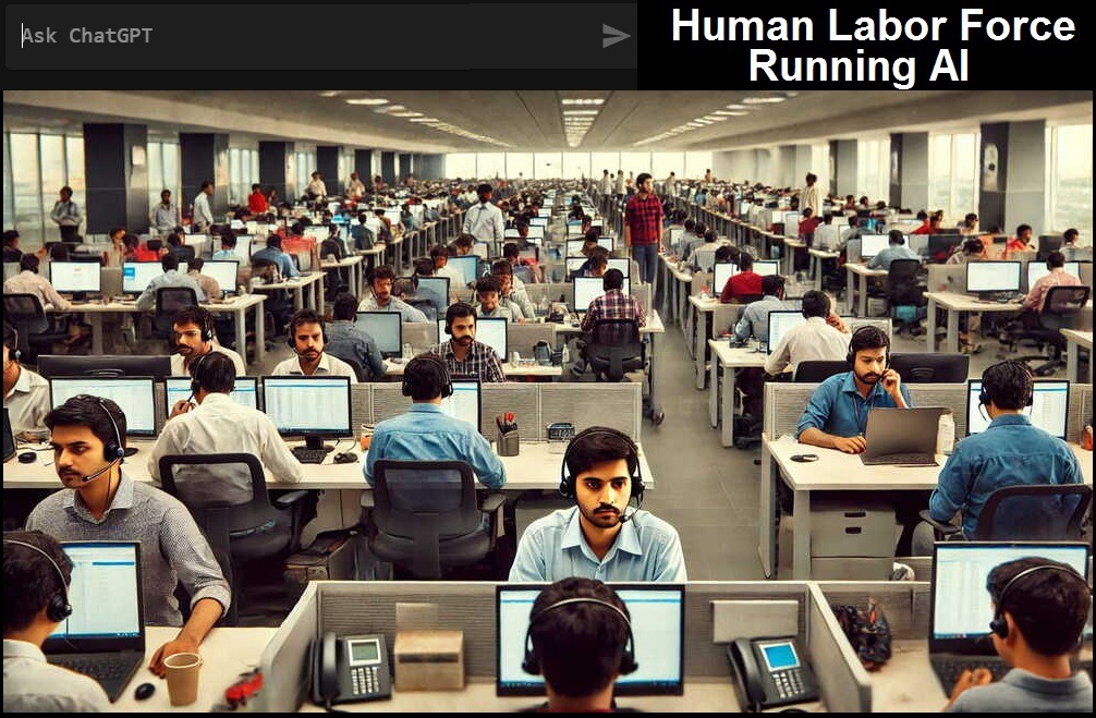 Human Labor Force Running AI