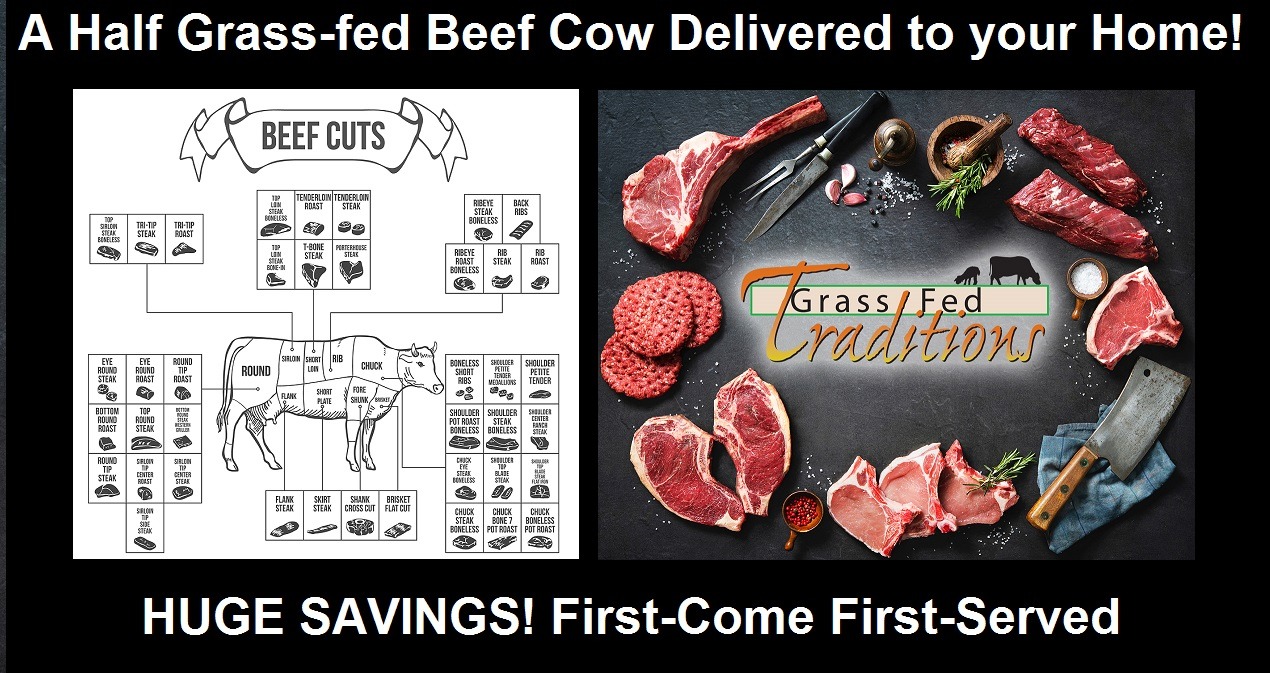 Grass-fed Traditions Half Beef Cow Offering