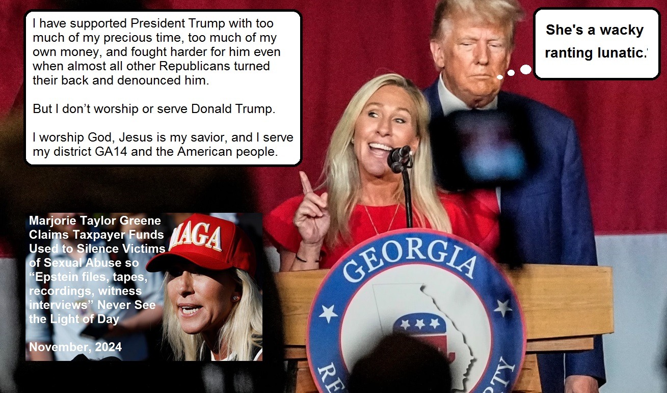 Marjorie Taylor Greene with Trump AP Photo- John Bazemore