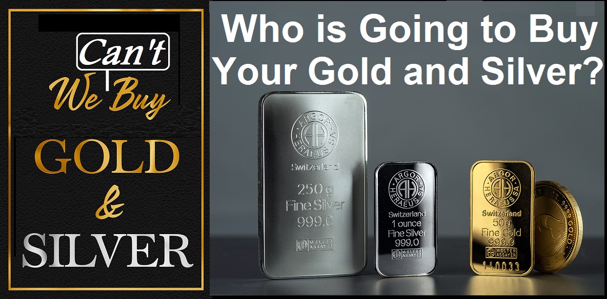 A Gold/silver Leaf Effect We Buy Gold And Silver Phrase Typograp