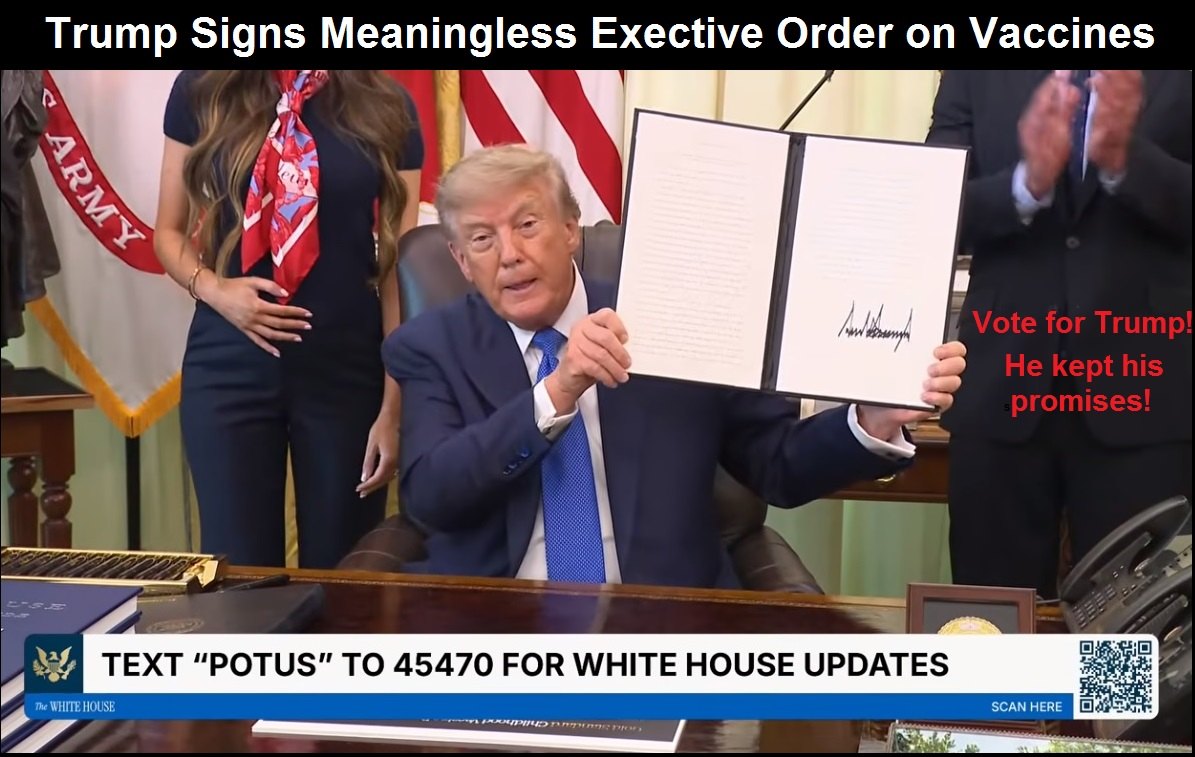 Trump Signs Meaningless EO on Vaccine Schedule